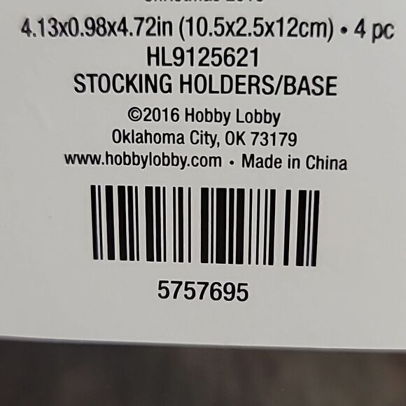 Stocking Holder Base 4pk - Picture 2 of 3